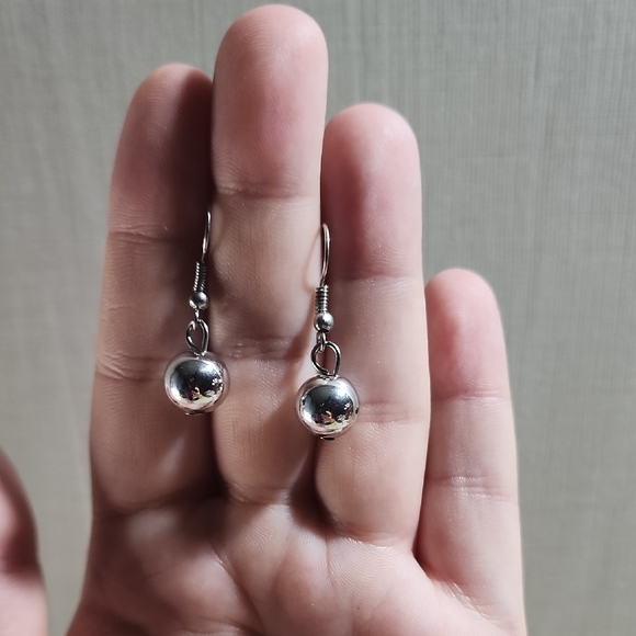 Silver Drop Earrings - Picture 1 of 5